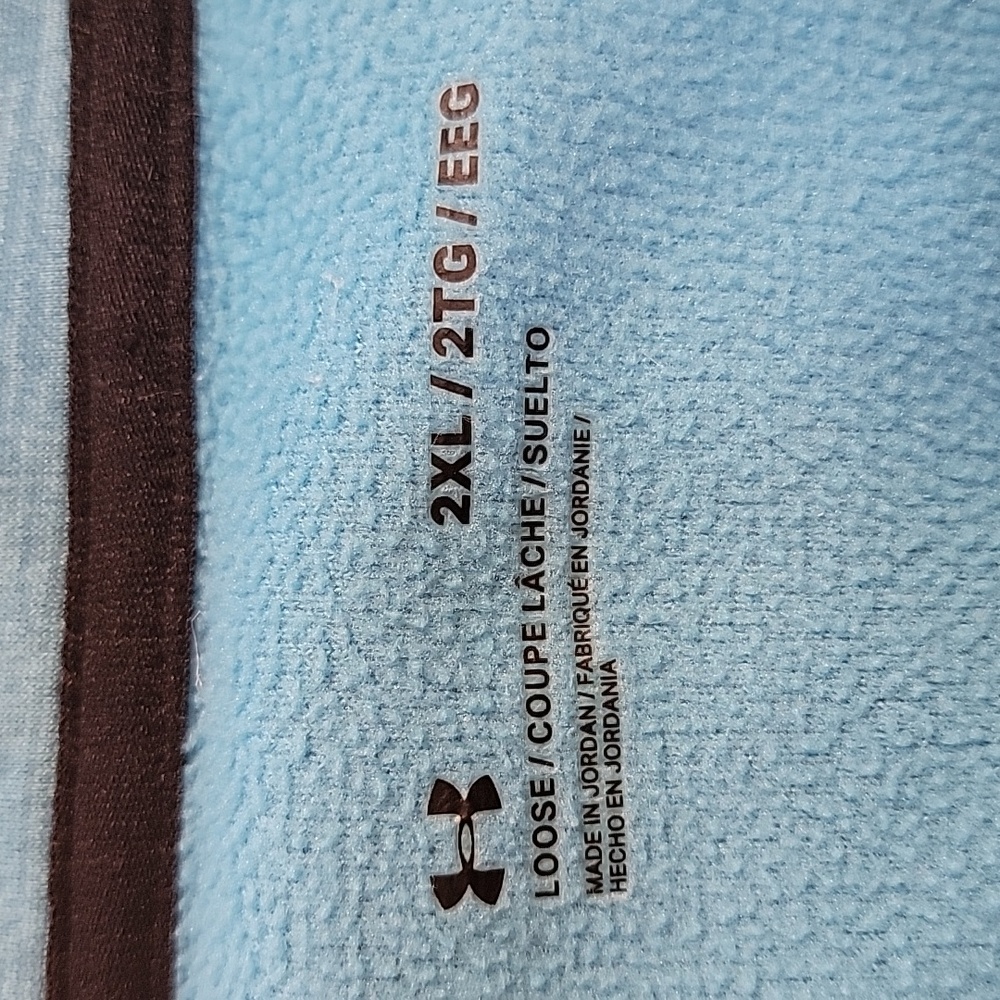 Under Armour Mens 1/2 Zip-Up Sweater in Turquoise Blue Size 2XL EUC - Picture 4 of 12